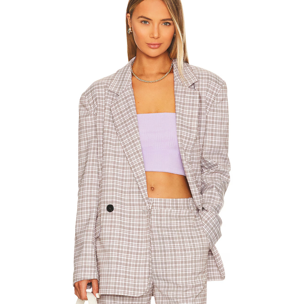 BLANCA Women's Oversize Jamie Blazer Jacket double breasted in lilac